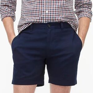 J crew navy blue 7" flex chino short